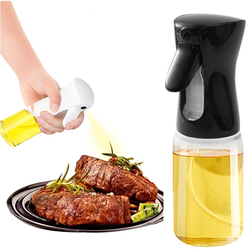 1PC 200/300ml Oil Spray Bottle Camping BBQ Cooking Kitchen Baking Olive Oil Dispenser Vinegar Air Fryer Sprayer Salad Gadgets