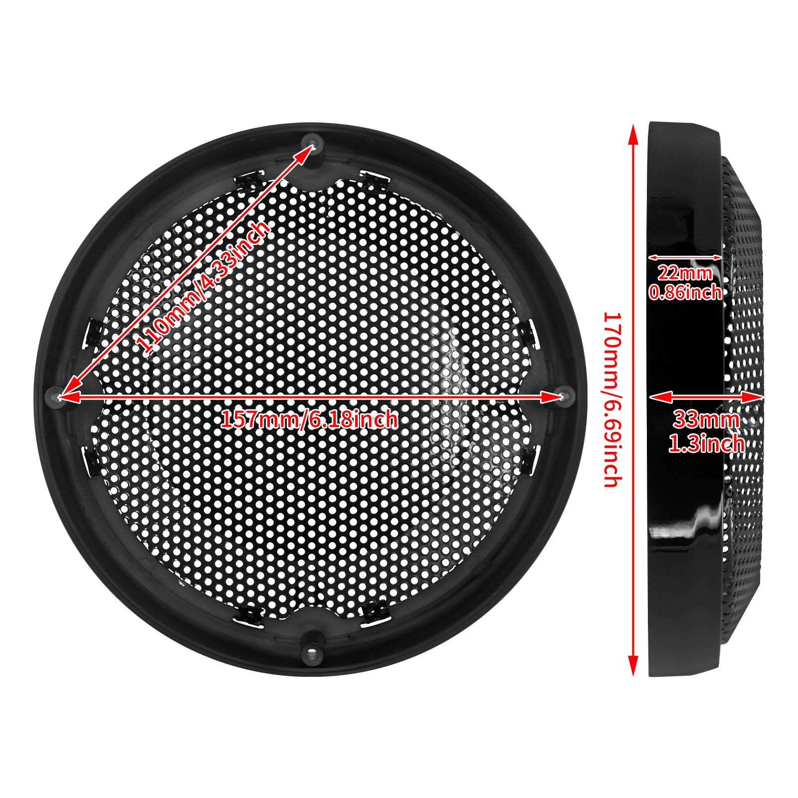 6.5 "스피커 그릴 메쉬 커버 오토바이 하부 벤트 페어링 Harley Touring Street Glide FLHTK FLTR Ultra Limited 1983-2023