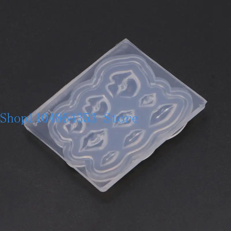 652F Silicone Mold Art Decoration Lips Shaped Resin Casting Molds for Manicure Crystal DIY Template Manicure Tools