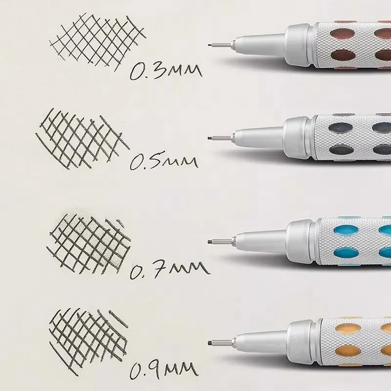 Pentel PG1000 Mechanical Pencil Full Metal Activity Pencils Low Center of Gravity Telescopic Protective Tube Drawing Pencil