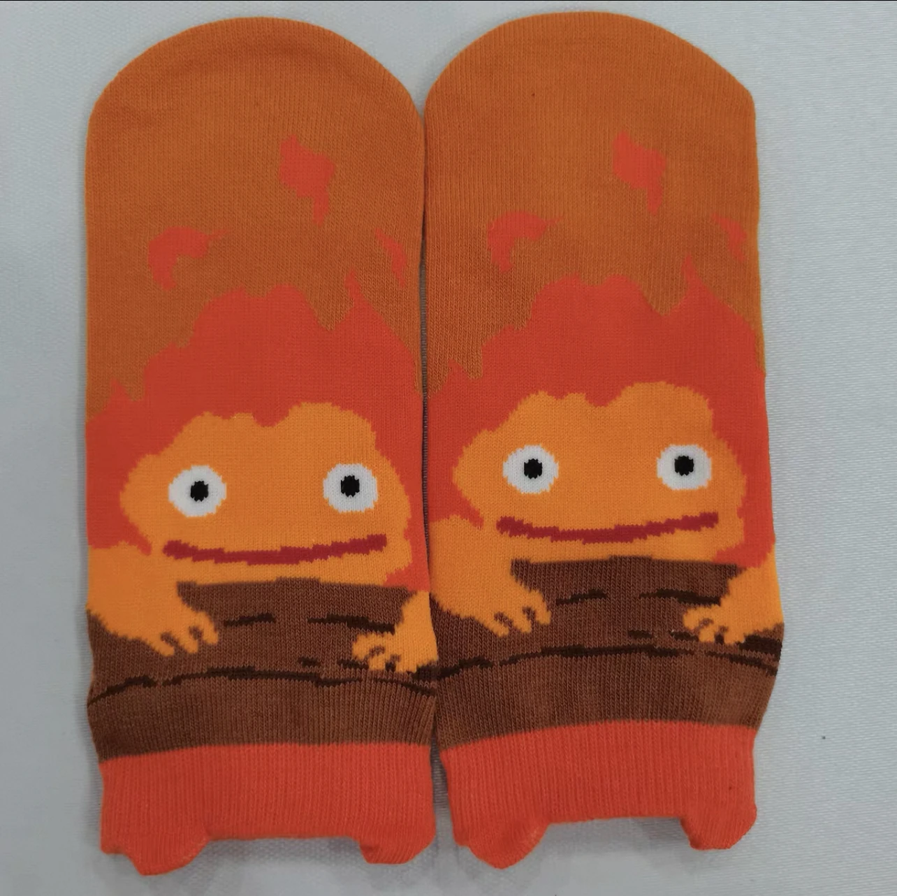 Anime Cartoon Cat Socks Cute Kitten Jiji Short Socks Funny Calcifer Short Stockings Halloween Party Dress Daily Wear Eu35-40
