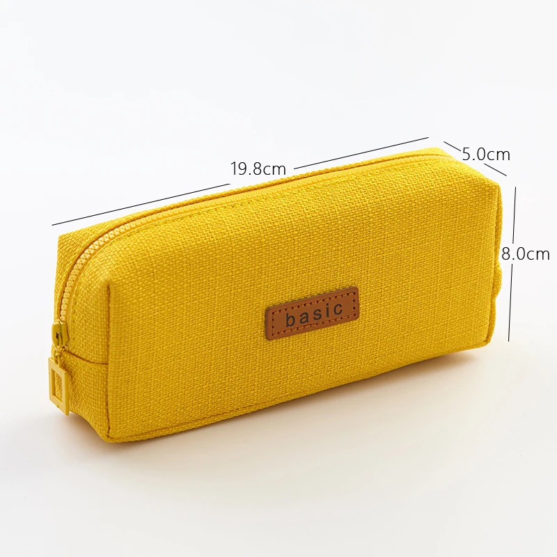 Creative Basic Square Pencil Bag Multifunction Large Capacity Pencil Case for School Student Stationery Organizer Supplies