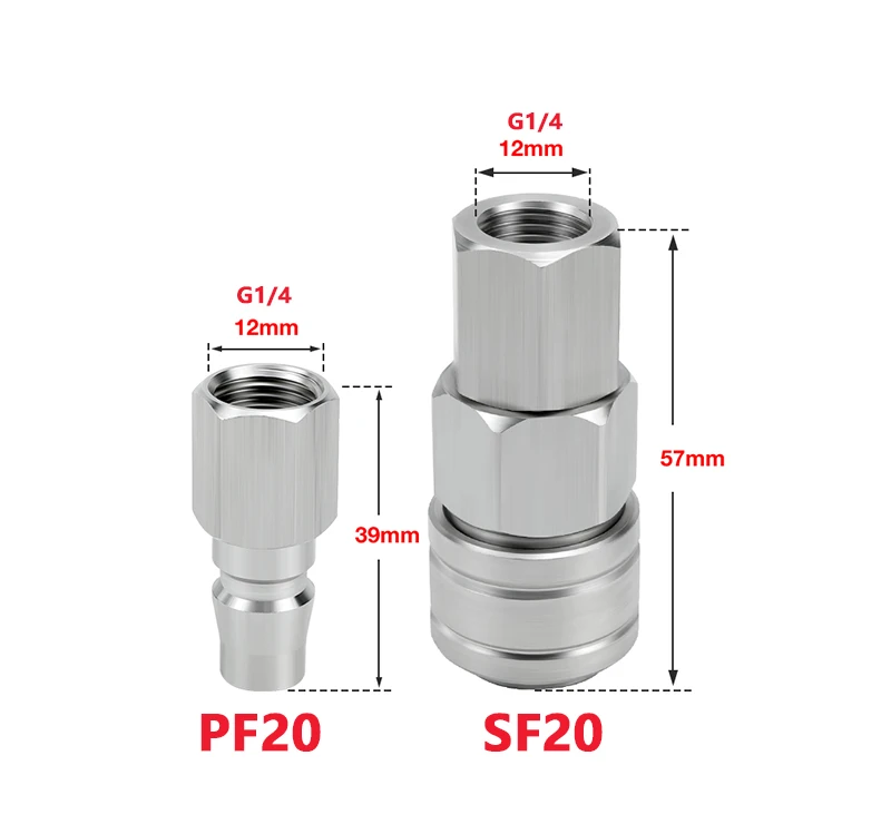 304 Stainless Steel Pneumatic C Type Self-locking Quick Joint SM40 PP SP20 For Air Compressor Accessories Quick Release Fitting