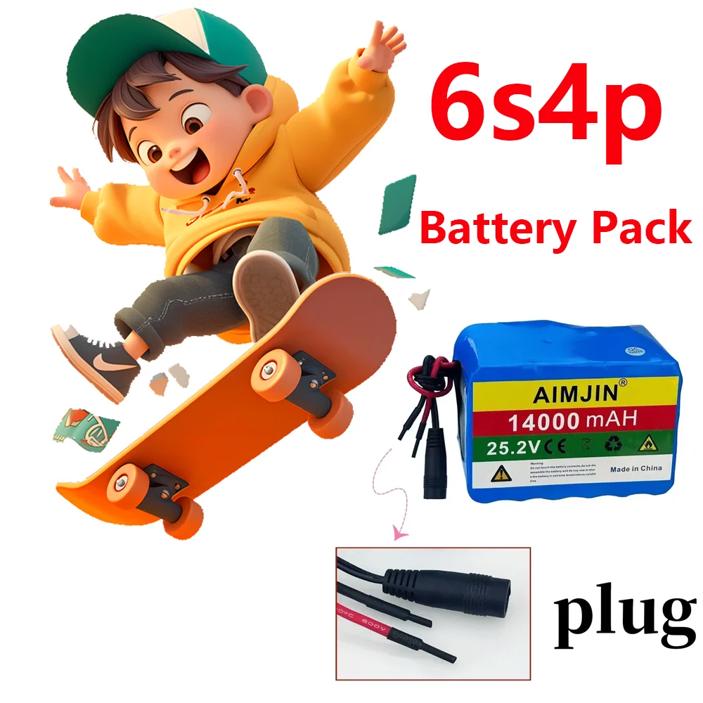 

6s4p 24V 14Ah 18650 Battery Lithium Battery 25.2v 14000mAh Moped /Electric/Li Ion Battery Pack
