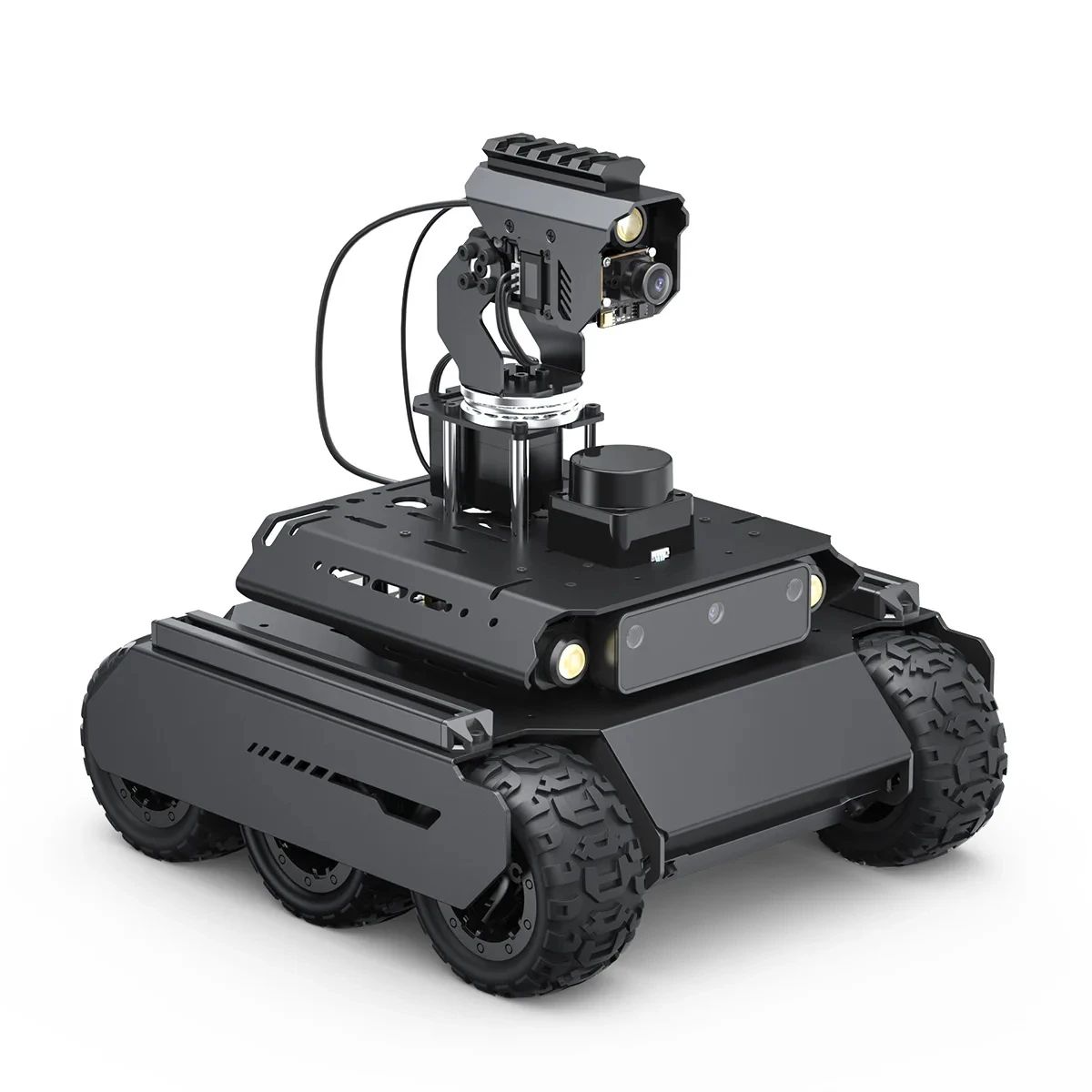 Zestaw UGV Rover PT PI4B ROS2 Waveshare Open-source 6-kółowy 4WD Robot AI z podwójnymi kontrolerami, kompatybilny z Raspberry Pi 4B 5
