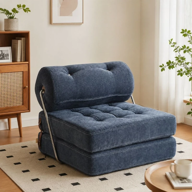 Small apartment living room sofa high-end simple lazy sofa folding dual-purpose furniture rental room single sofa bed