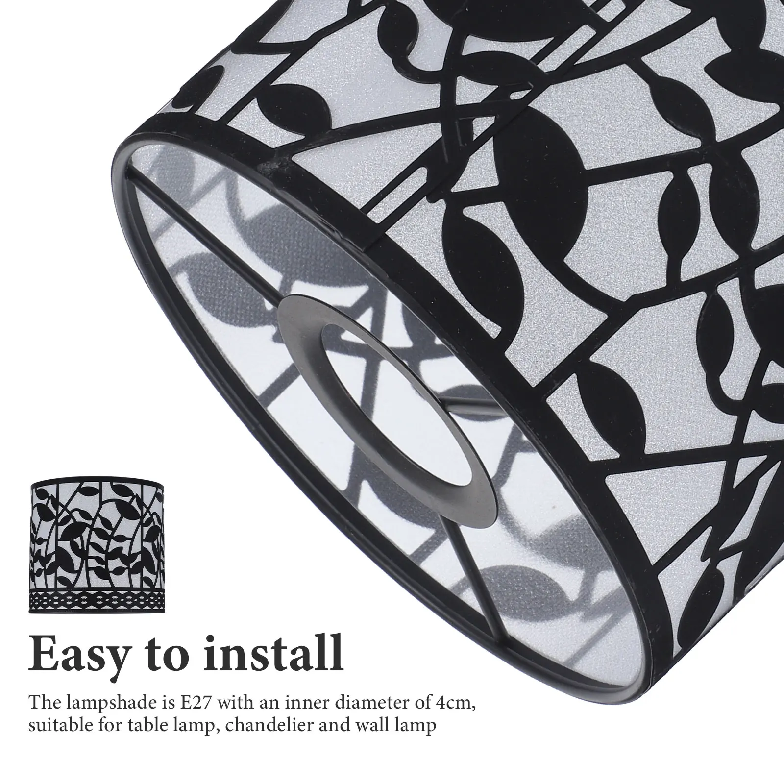 

Creative Iron Art Lamp Shade Leaf Pattern Home Decor Light Cover Waterproof Cozy Bright Lighting Bedroom Living Room Office