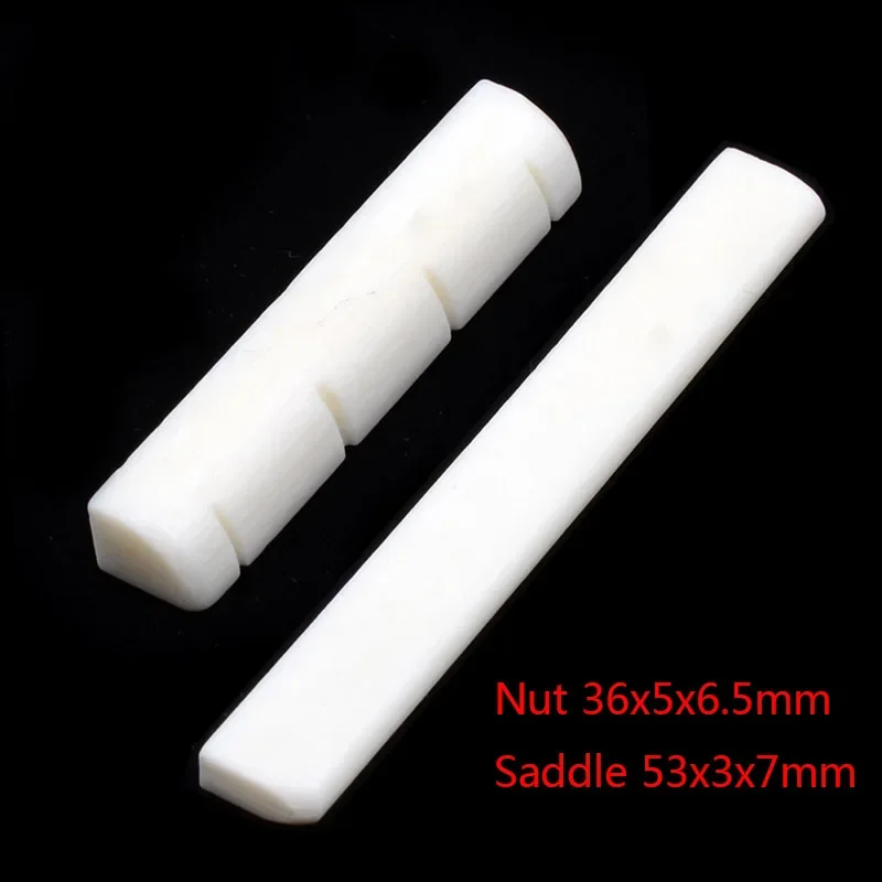 

100pcs Cattle Bone Bridge Saddle Nut Slotted for Ukulele Uke Guitar 4 Stringed Instruments Accessories