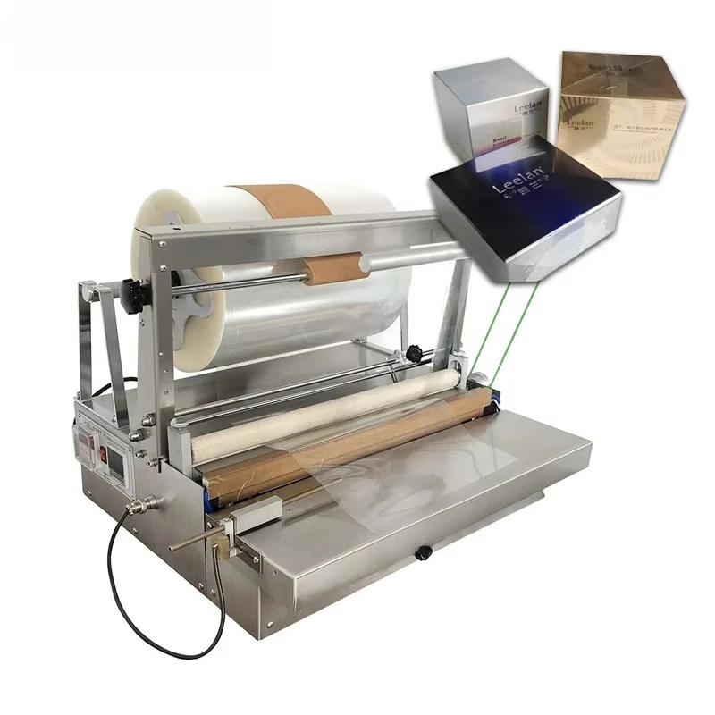 Portable soap perfume packaging 3D box packaging Manual control cellophane film packaging machine