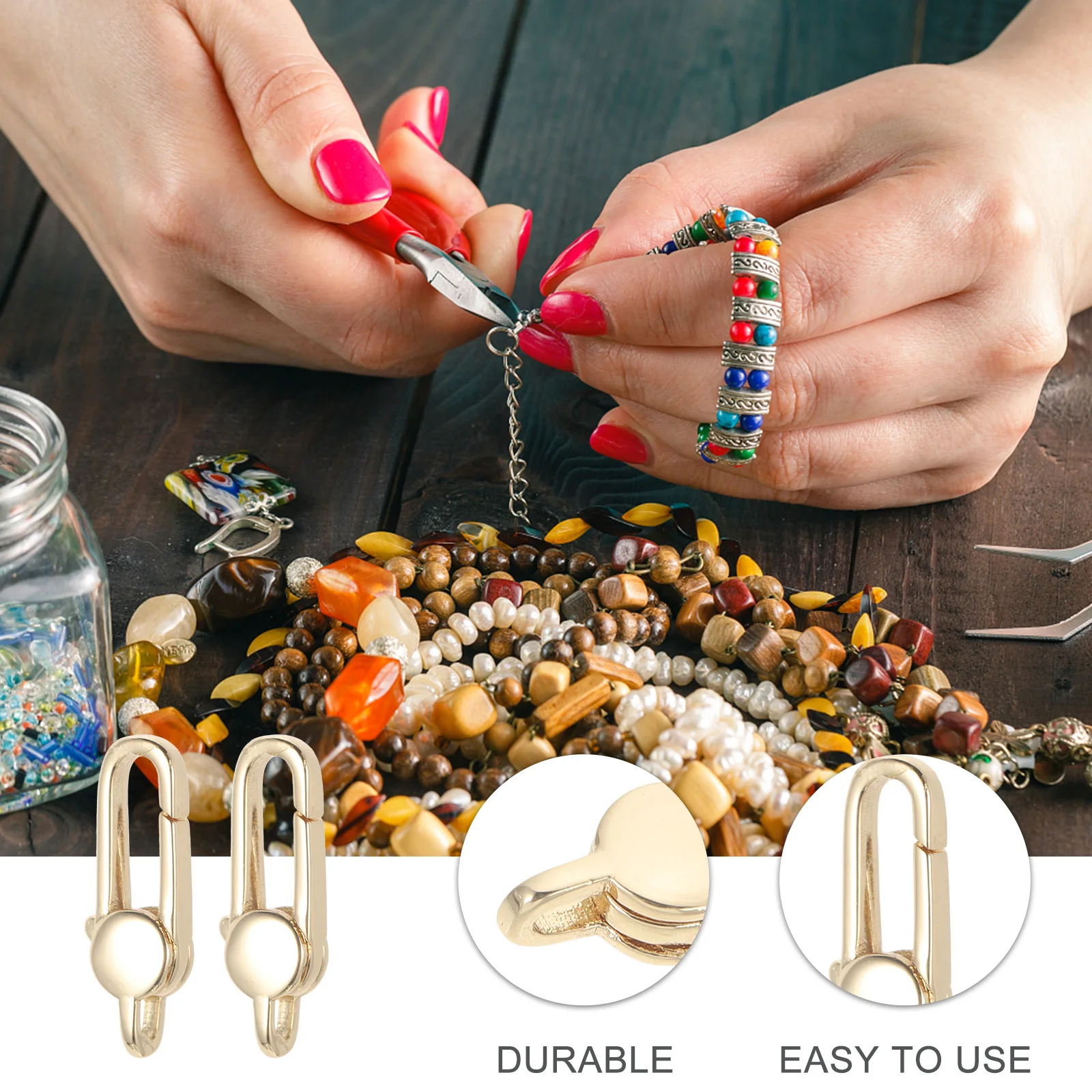 

2Pcs Jewelry Lobster Clasp Alloy Buckle for Necklace Bracelet Connecting Extender DIY Craft Supplies Jewelry Making Parts