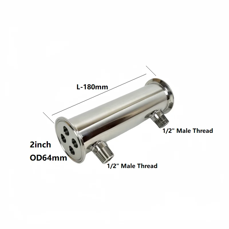 2inch Tri Clamp Condenser With 1/2