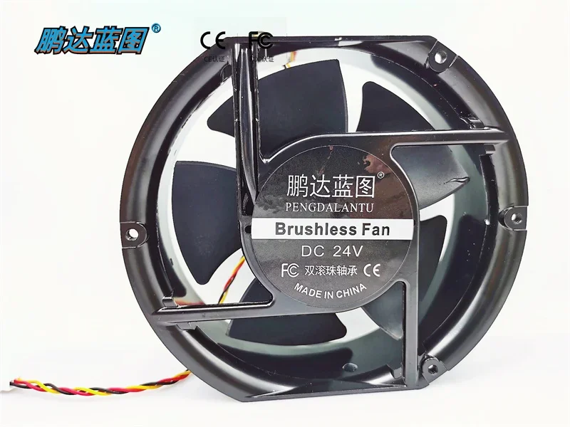 Pengda-Ventilateur de Refroidissement Ovale à Double Boule, Grand Volume d'Air, Haute Rotation 17251 cm, Plan 17.2, 24V, 1,27 A