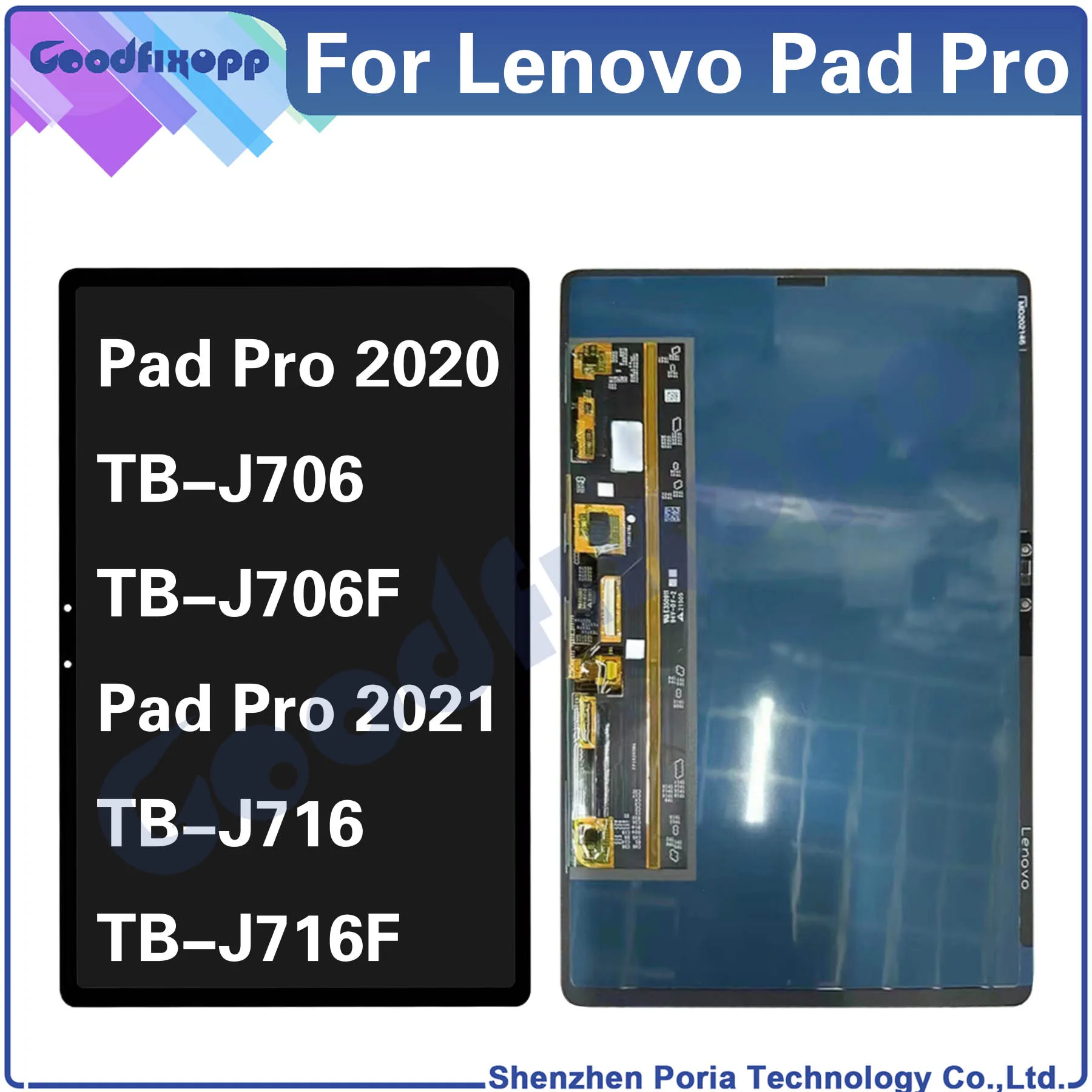 

For Lenovo Pad Pro TB-J706 TB-J706F TB-J716 TB-J716F J706 J716 J706F J716F LCD Display Touch Screen Digitizer Assembly