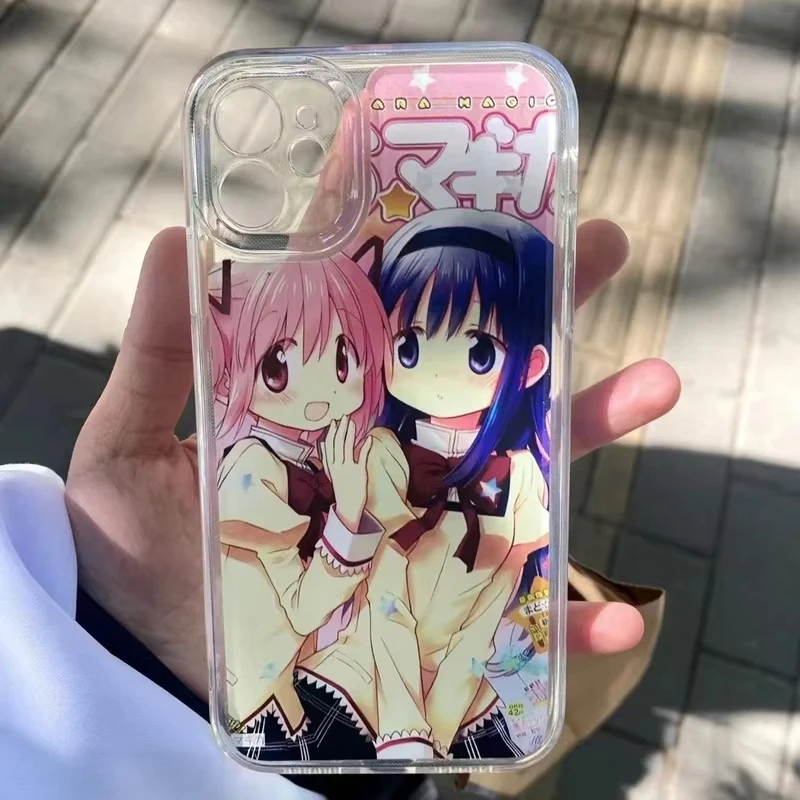 Phone Case For Samsung S25 S24 S23 S22 S21 S20 FE Note20 Note10 Plus Ultra Lite 5G Anime Madoka Magica Clear Soft TPU Cover - náhled 4