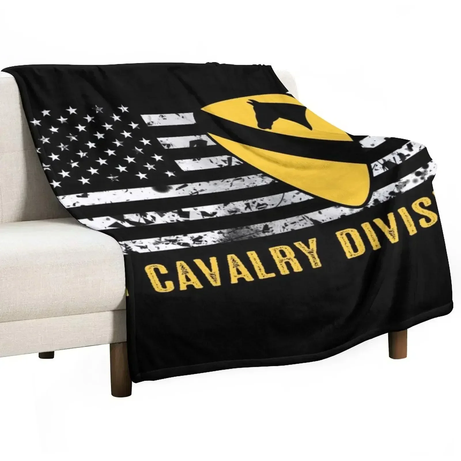 1st Cavalry Division (Distressed Flag) Throw Blanket warm winter Winter beds Luxury Thicken Sofa Throw Bed Blankets