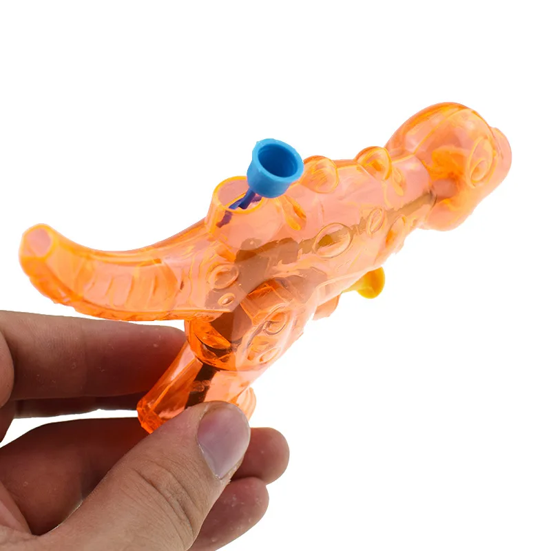 3 Pcs Novelty Funny Colourful Transparent Dinosaur Whistle Water Shooting Toy Summer Water Play Toy Kids Fun Jet Water Play Toys