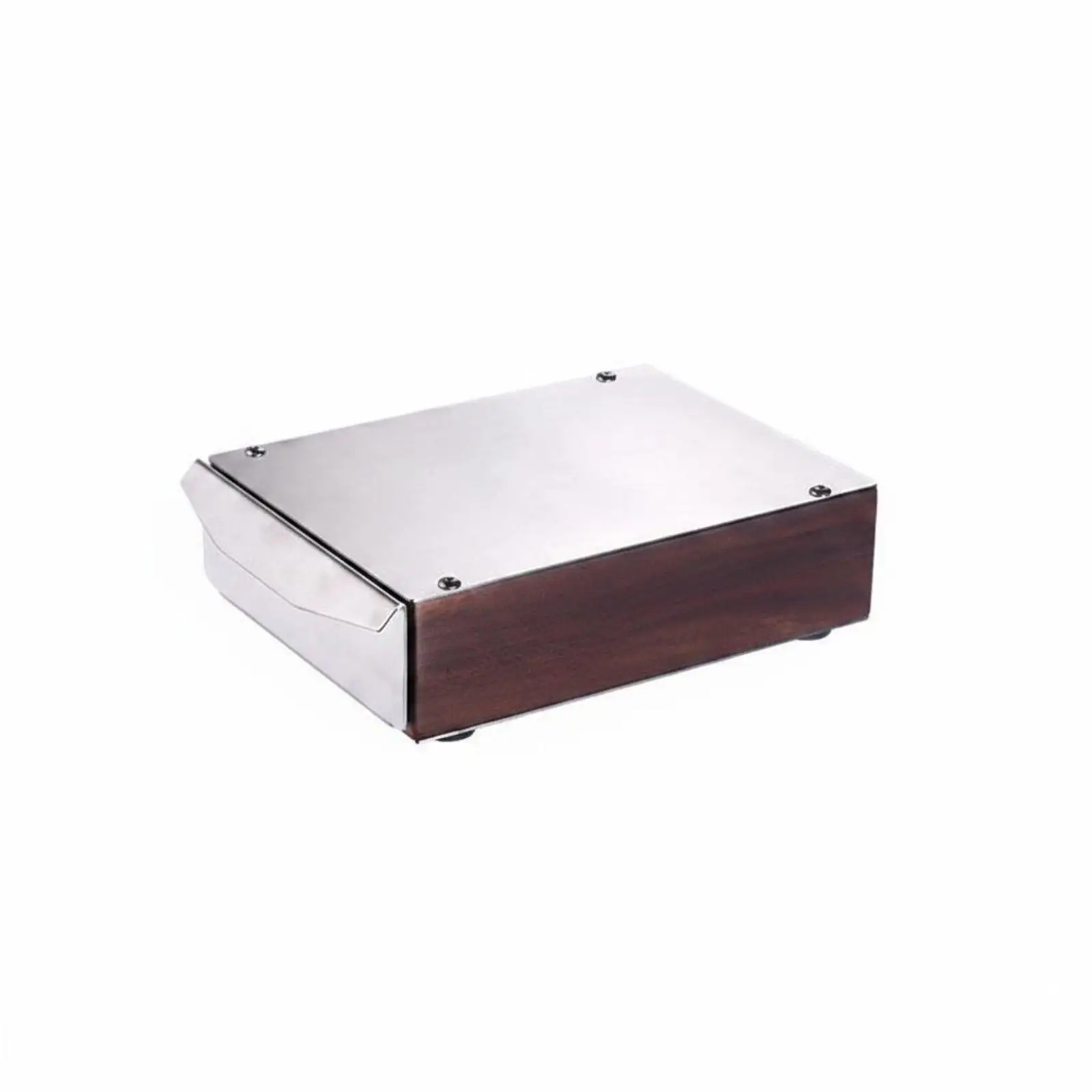Commercial Espresso Waste Drawer Stainless Steel Coffee Grounds Bin Detachable Knock Box for Professional Café Setup