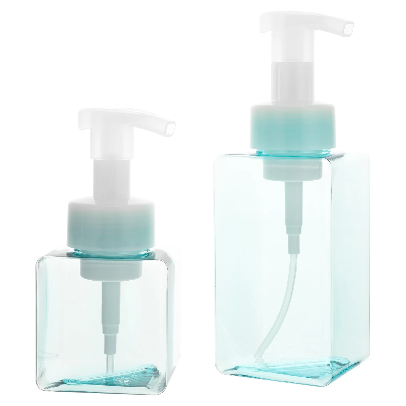 2 Pcs Shampoo Bath Gel Flask Refillable Bottles Travel Lotion Pump PETG PP Portable Reusable Mousse Bubble Container Frequent