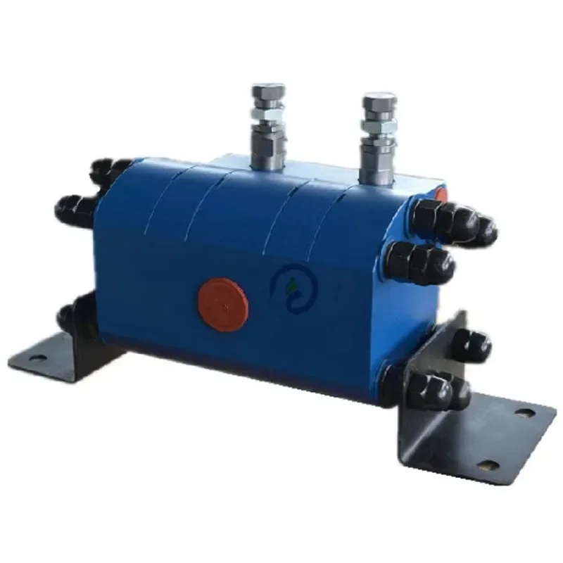High-precision hydraulic oil external gear flow dividers made of corrosion-resistant cast iron with relief valve made in China