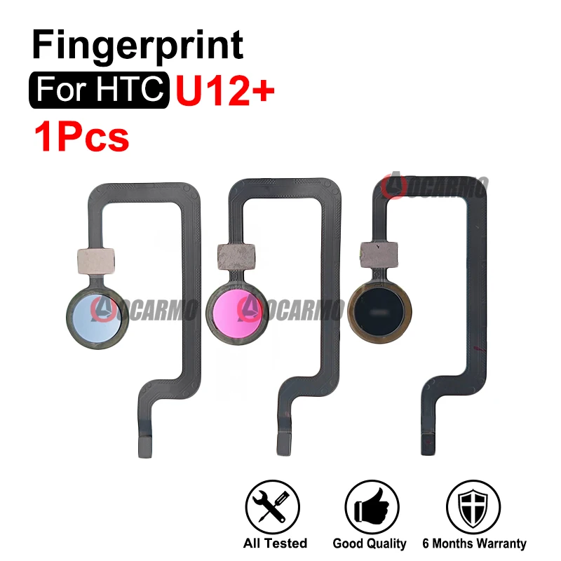 For HTC U12+ U20 U12Plus Fingerprint Sensor Touch ID Home Button Flex Cable Replacemnet Parts