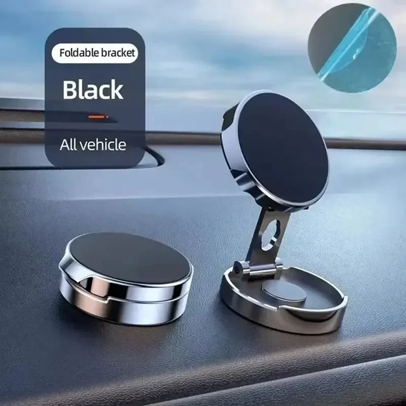 

Strong Magnetic Mobile Phone Stand 720° Foldable Round Bracket Car Holder Support for Universal Phones Mount Holders In Car