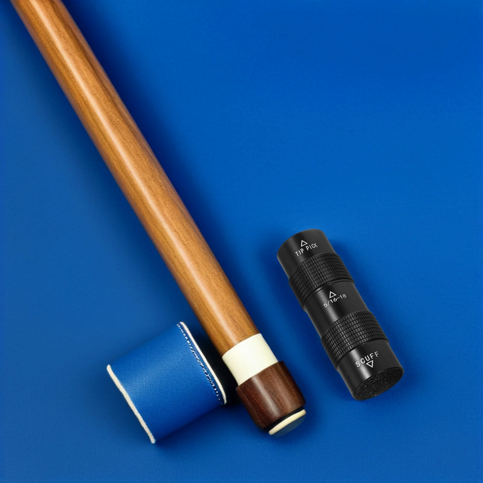 

Aluminum Pool Cue Tip Shaper - Portable Billiard Cue Repair Tool - Universal Tip Alignment and Shaping for Snooker Pool Practice