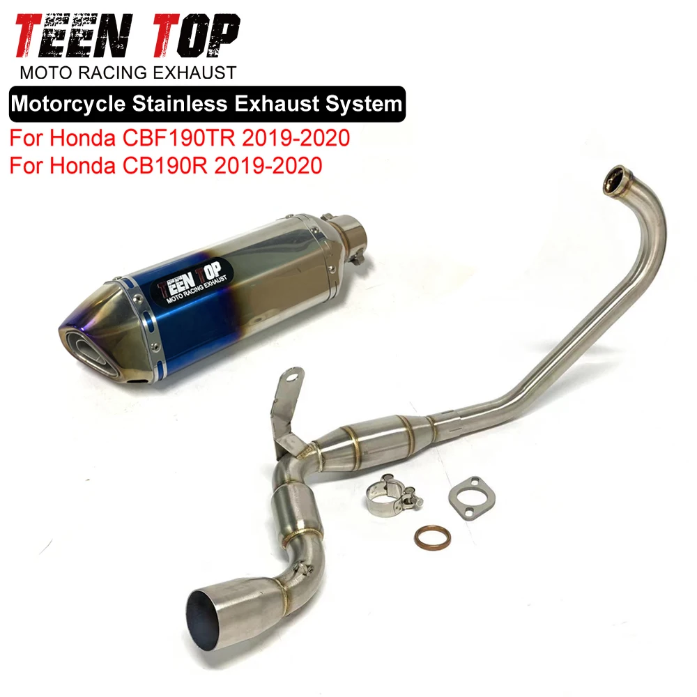 Moto Bike Exhaust Systems For Honda CBF190TR CB190R Front Link Pipe Exhaust Muffler 51mm Motorcycle Silencieux CB190R 2019-2020