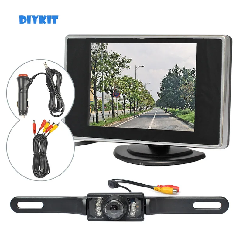 

DIYKIT 3.5inch Car Monitor Car Van Truck Parking IR Night Vision Reversing Camera Security System