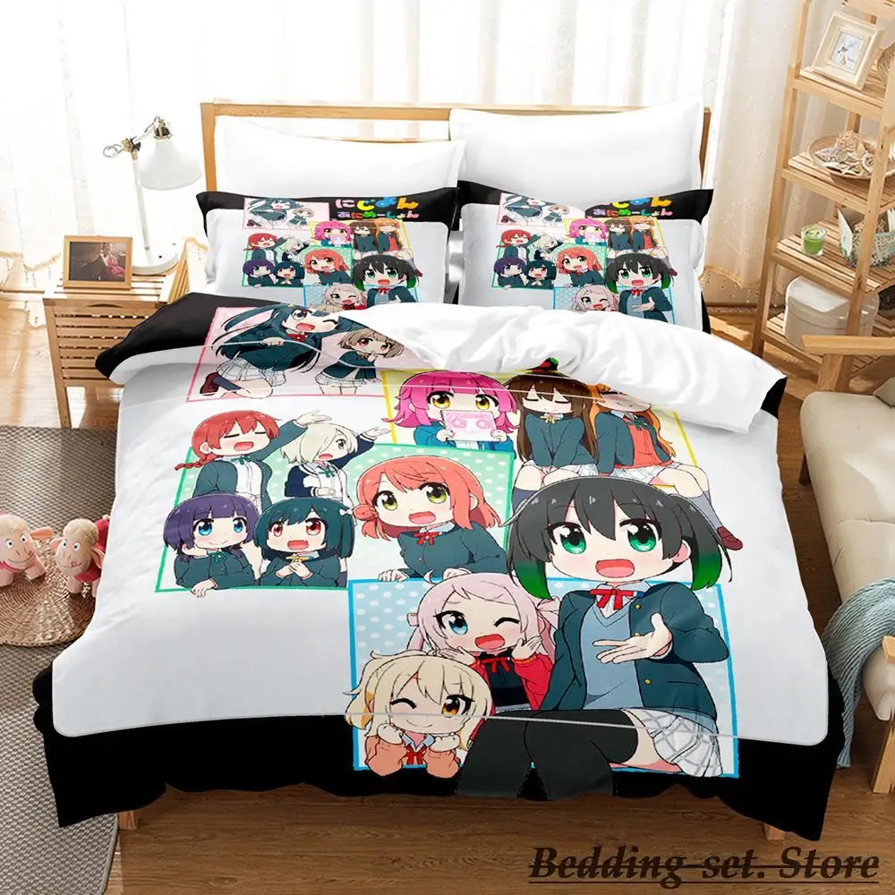 

NIJIYON ANIMATION Bedding Set Single Twin Full Queen King Size Bed Set Adult Kid Bedroom Duvetcover Sets Anime parure de lit Bed