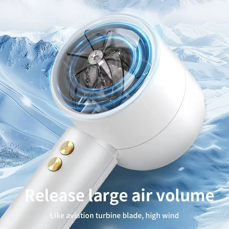 High Speed Portable Turbo Fan Cooler Fan 100-Speed Adjustment High-Speed Fan Handheld Fan Mini Fan 100-Level Adjustment Pcrtable