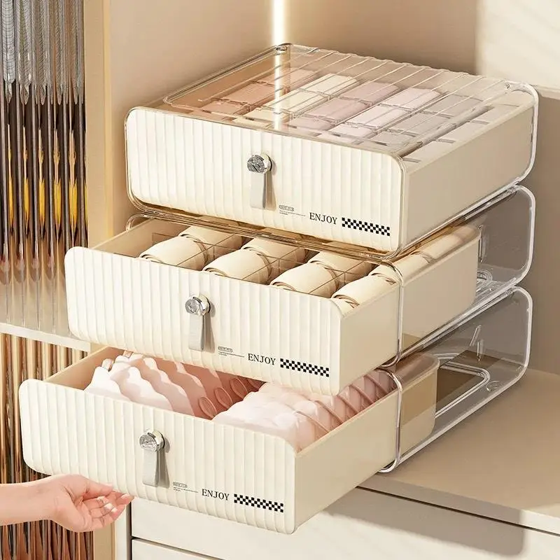 Acrylic Drawer Style Underwear Socks Storage Box Luxury Home Use Bedroom Closet Organizer Mestercock MM-669 Jewelry Box