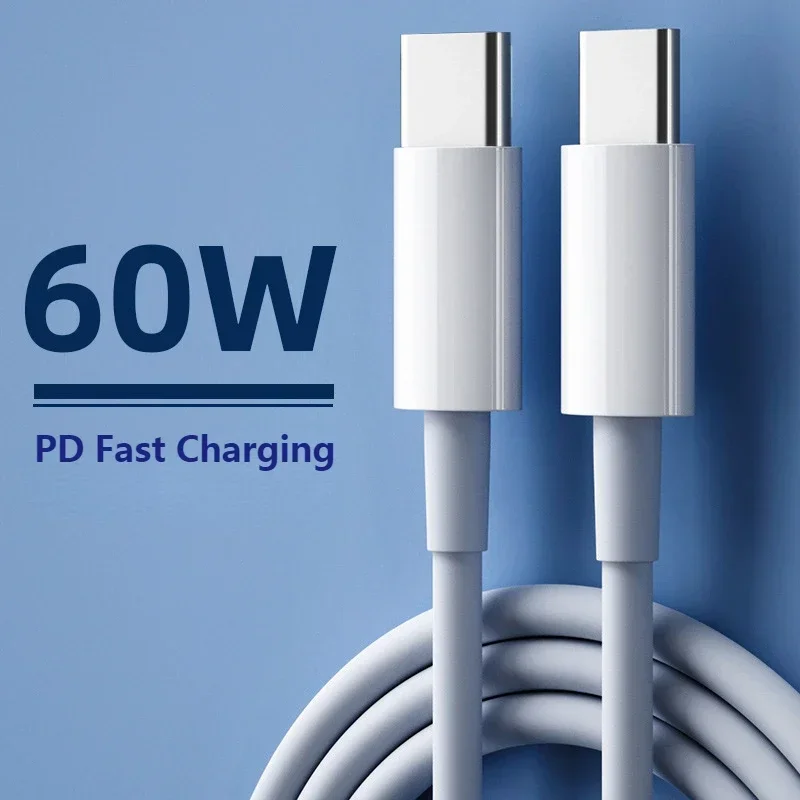 

Type C Data Cable USB 1m Double Headed C To USB Type-C Cable Quick Charge 60W 100W PD Fast Charging Charger Usb C Cable