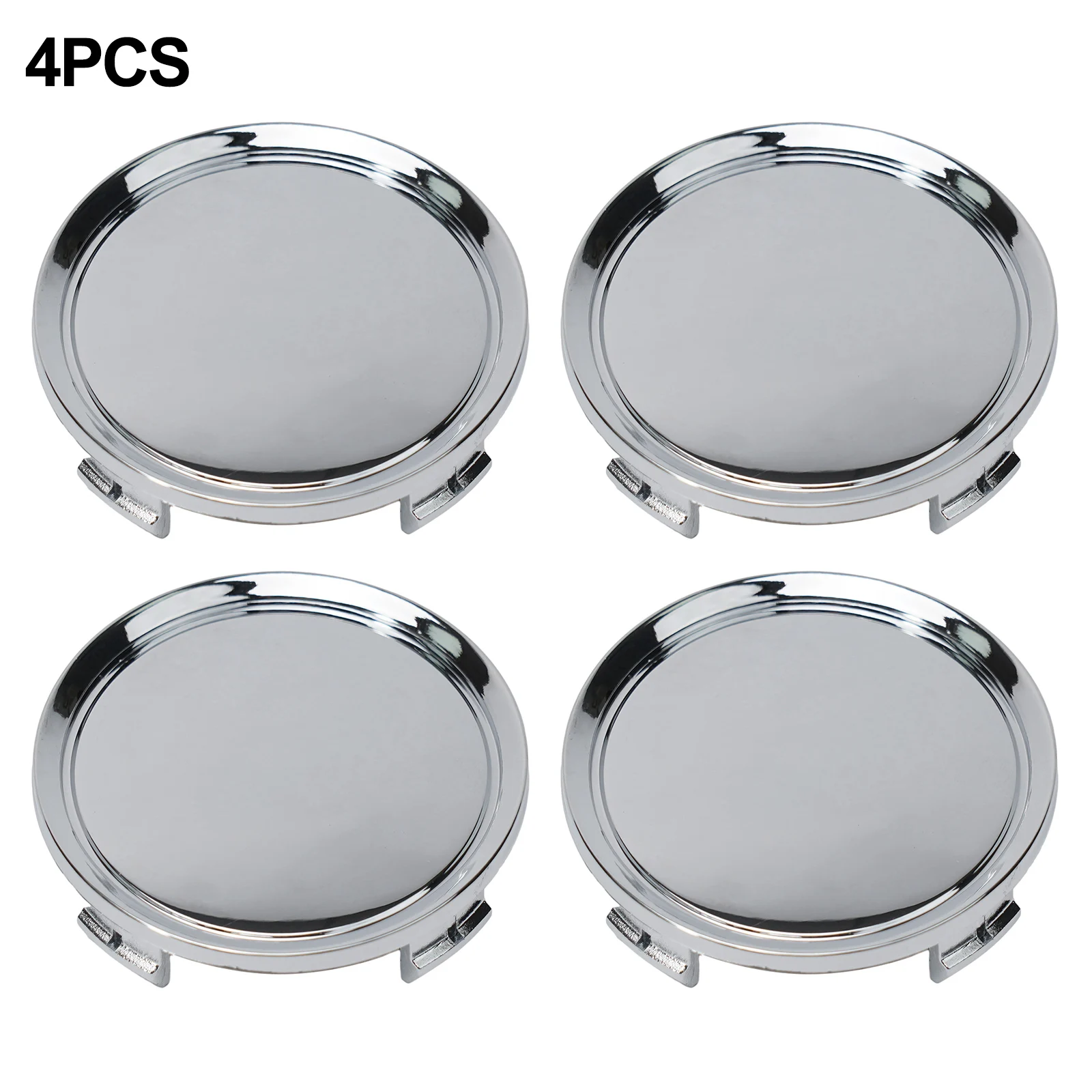 4pcs 75mm Rim Hub Cap Universal Car Wheel Hub Center Cap ABS Plastic Front/rear Chrome Heel Center Hub Cap Badge Emblem