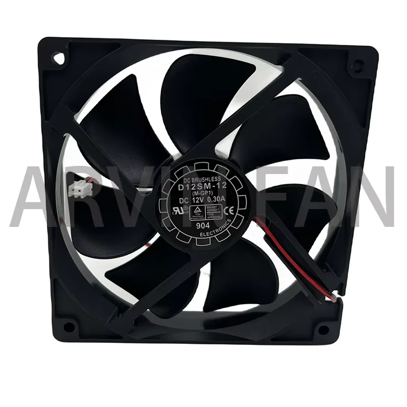 Ventilador de refrigeração original, D12SH-12, D12SM-12, 12025, 120x120x25mm, DC 12V, 0.30A, novo