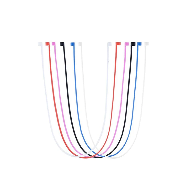 1/10 Pack Siliconen Anti-Verloren Bandjes Voor Airpods Oortelefoon Band Draad Kabel Connector Accessoires (Airpods Niet Inbegrepen)