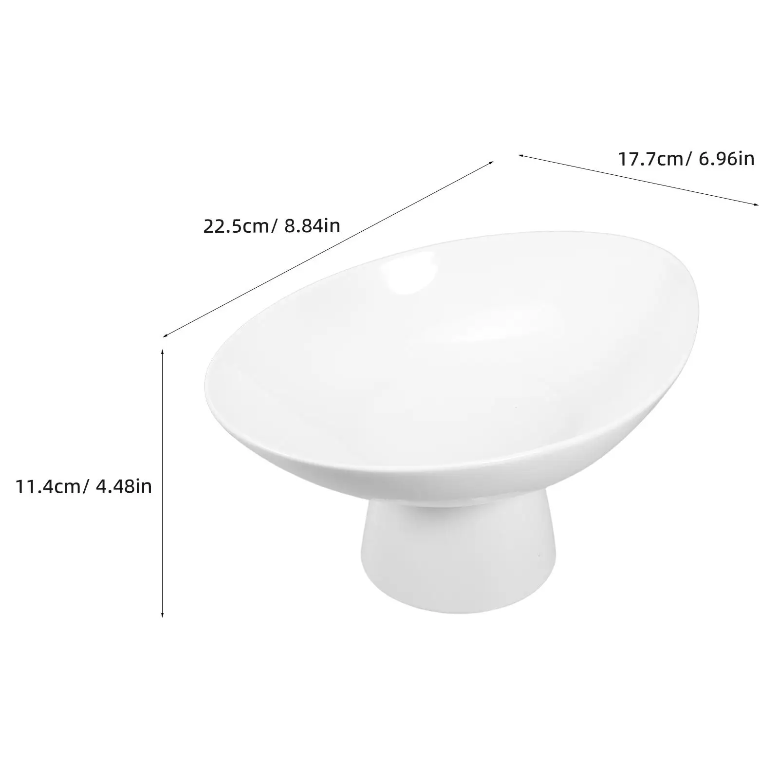 

Tray Fruit Dish Round Dessert Table Bowl Pedestal Display Stand White Cake for Counter