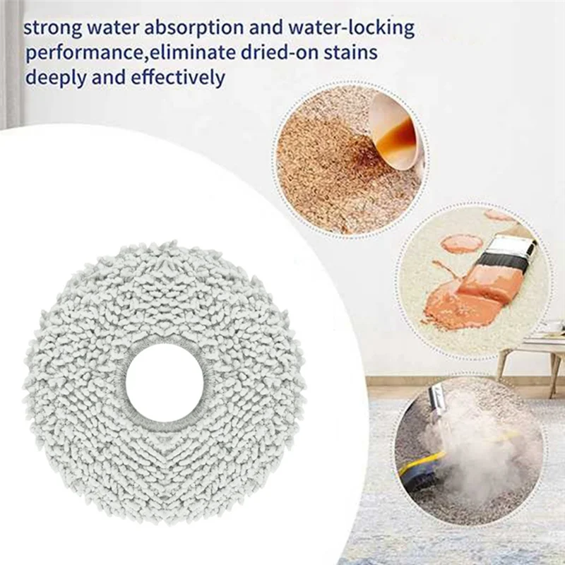 AB43-6枚入りモップクロス Dreame Bot L10S Ultra/ S20 / S10 Pro / X10、Roborock Q Revo、Mijia B101CNロボット掃除機用