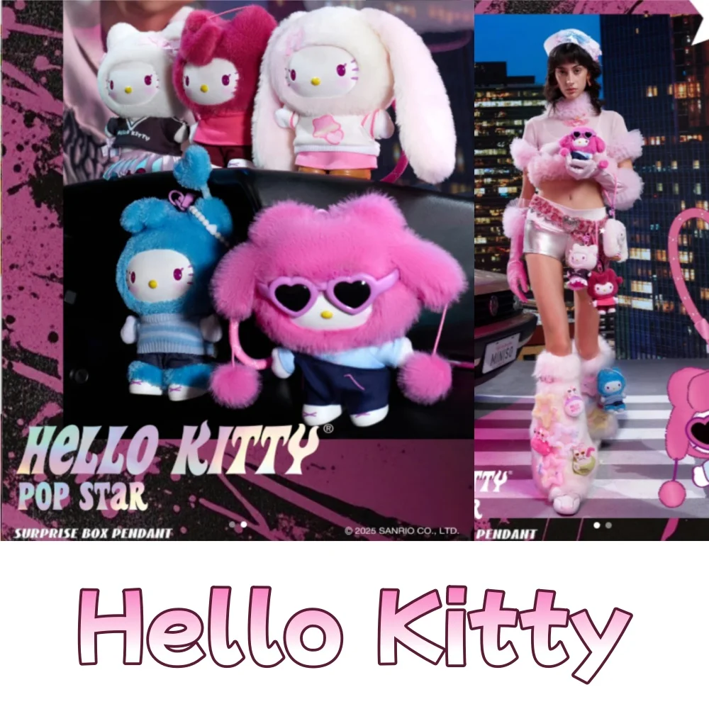 

New Hello Kitty Blind Box Cute Cat Figure HelloKitty Plush Vinyl Doll Mystery Box Anime Figures Cartoon Collection Model Toy