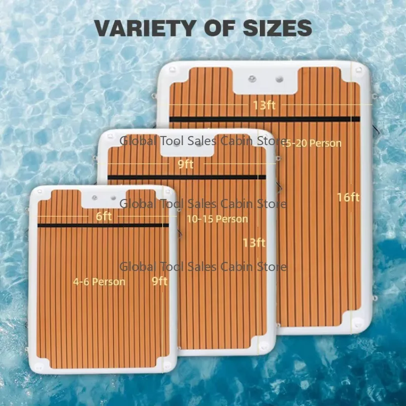 Customized Size Water Dock Platform Inflatable Floating for Leisure Yoga Family Vacation