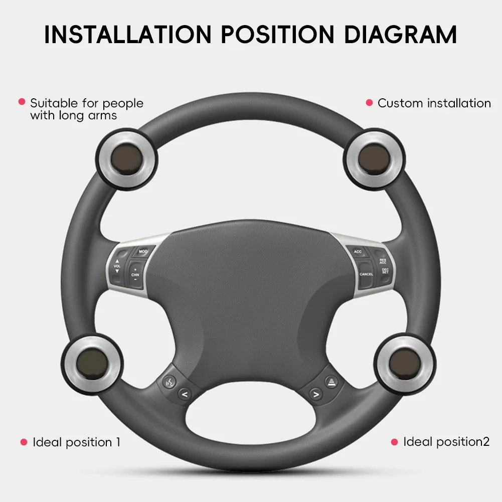 Universal Car Turning Steering Wheel Booster Spinner Knob 360 Degree Rotation Bearing Power Handle Ball Shaped Help Accessories