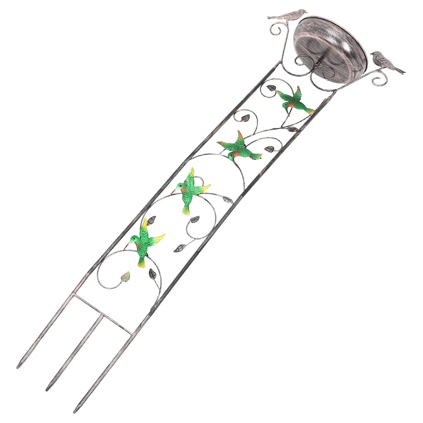 

Garden Bird Feeder Metal Stand Sturdy Durable Weather Resistant Multifunctional Design Easy Installation Outdoor Decor Lawn
