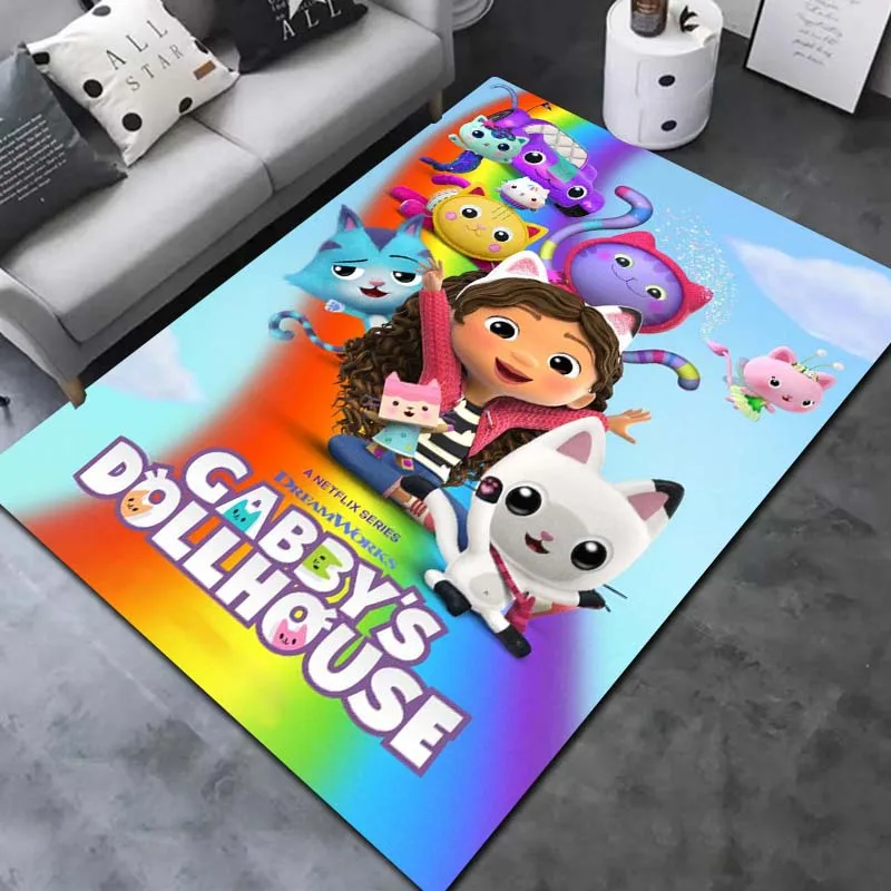 Cartoon Cute G-Gabby Dollhouse-e Printed Carpet Luxury Children's Room Decoration Entrance Non slip Carpet Gift Corridor