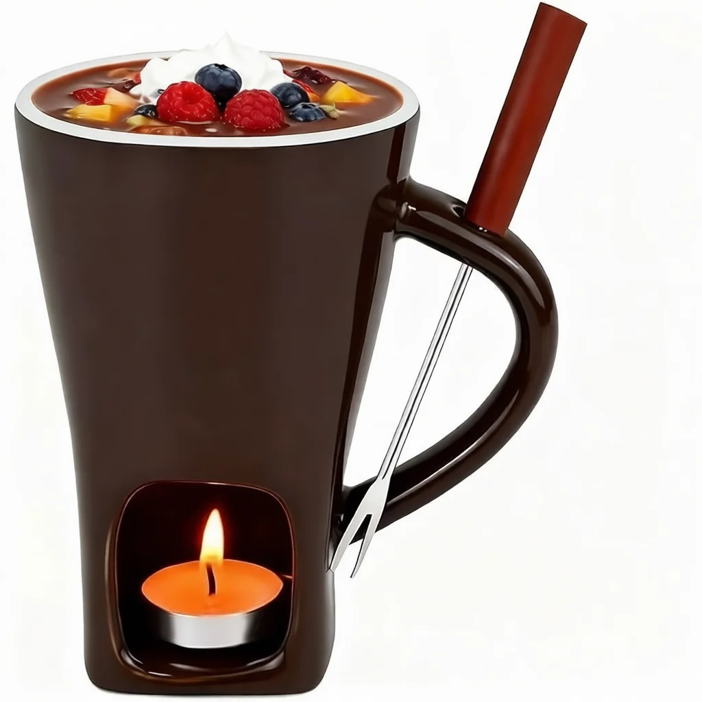 Fondue Pot Ceramic - Ceramiczny kubek do fondue czekoladowego, kreatywny