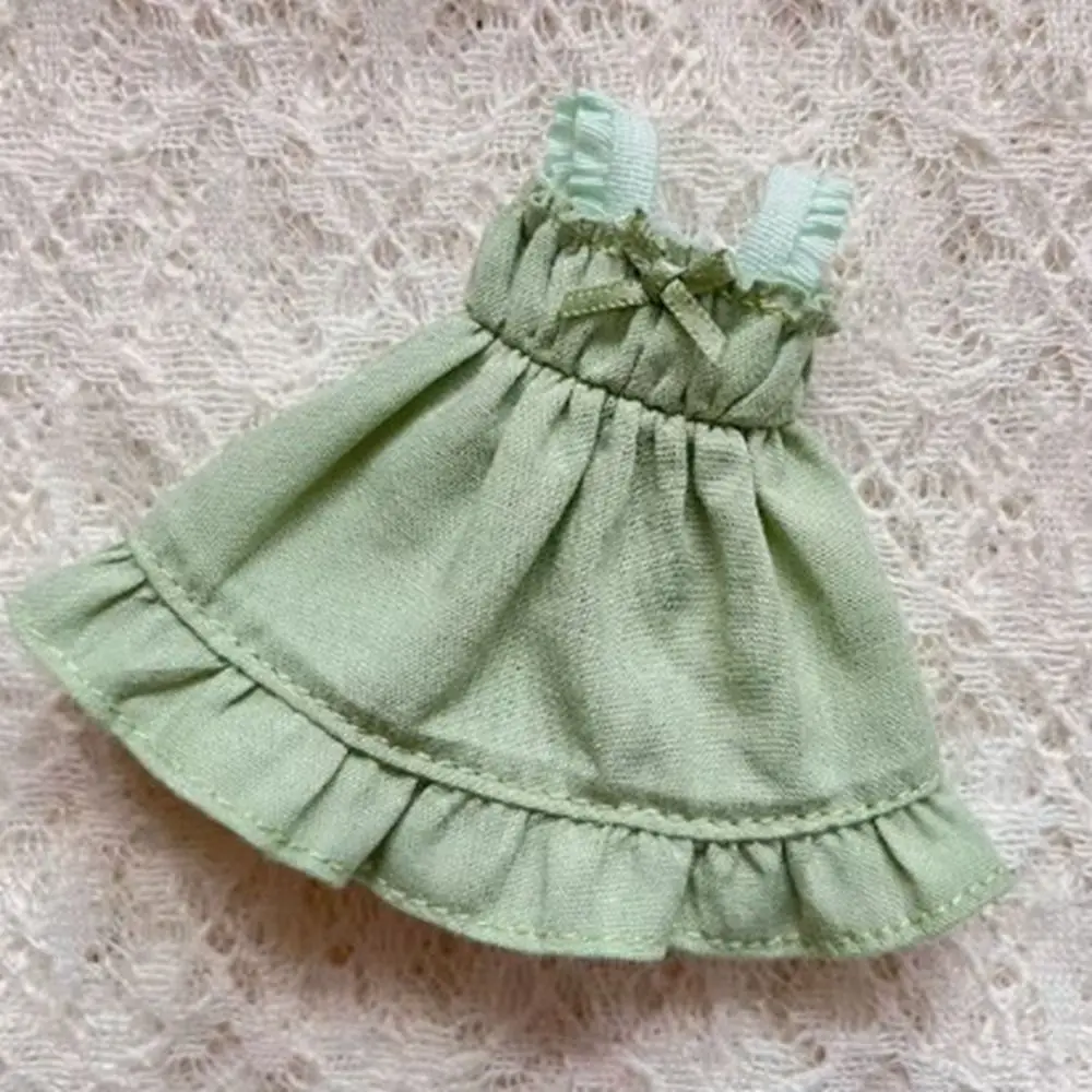 Nieuwe Dubbellaags Rok Kleding voor 1/11 OB11 Poppen Mode Effen Kleur Poppen Nachtjapon Jurk voor 1/12 Poppen kleding Jurken