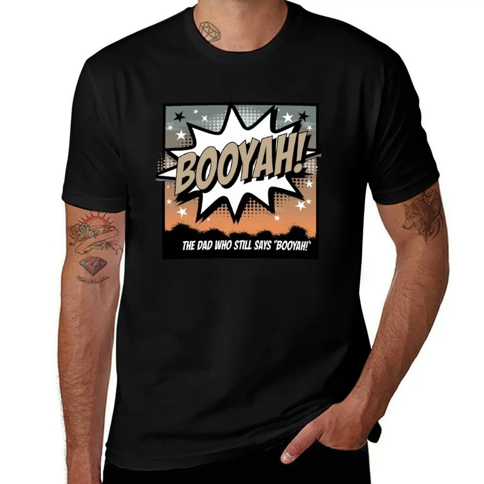 

Booyah! The Dad Who Still Says Booyah – Funny 90s Retro Father’s Day T-Shirt vintage graphic tee plain t shirts men