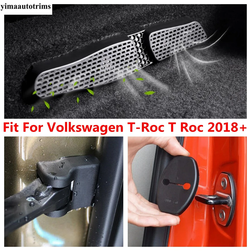 

Central Storage Box / Door Stopper Lock Buckle / Seat Under Floor Air AC Vent Dust Cover For Volkswagen T-Roc T Roc 2018 - 2024