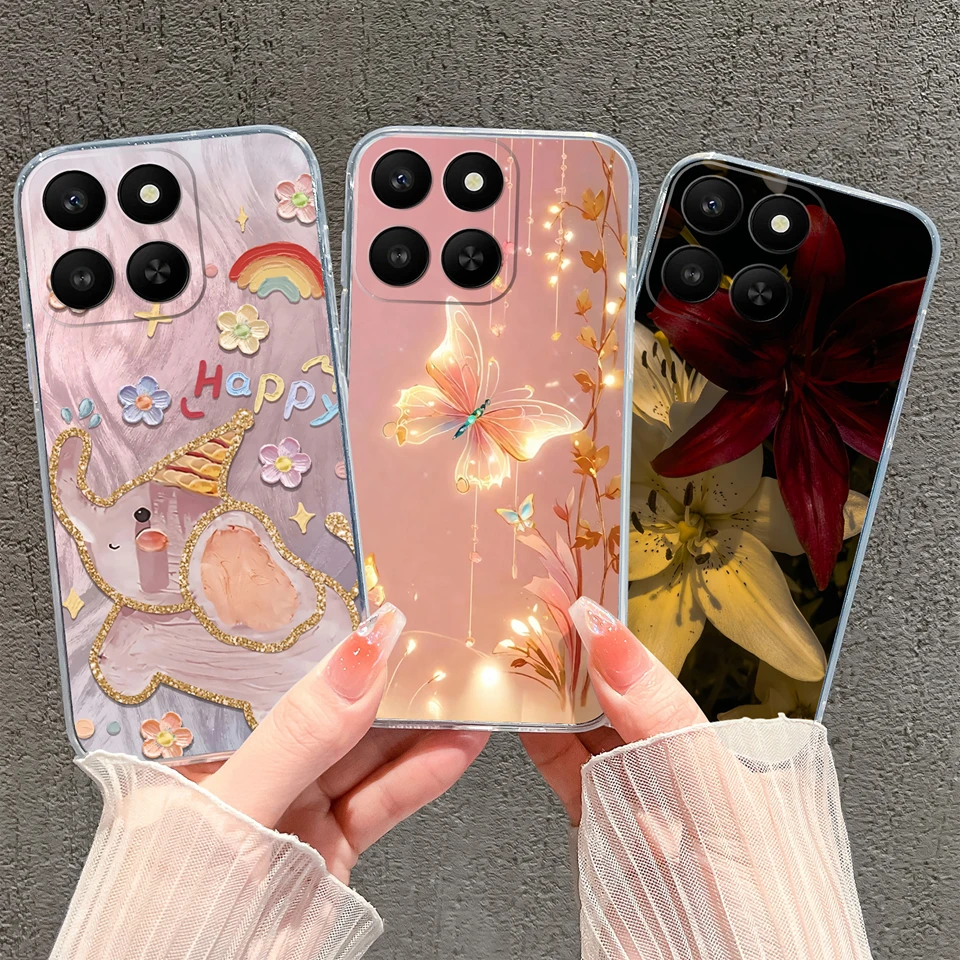 حافظة لهاتف Honor X7D X7A X5 X5B Plus مصد شفاف مقاوم للسقوط على شكل كلب أرنب جميل لهاتف Honor X5B Plus Honor x7a Funda Coque