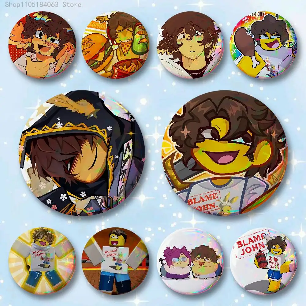 John S-Shedletsky Badges 25 32 44 58 75 mm Round Cosplay Pin Bag Decor Fans Collect Friends Gifts Brooch Souvenir