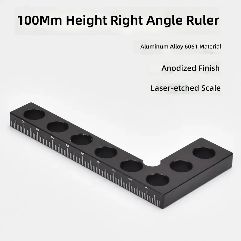 Aluminum Alloy Height Ruler 90 Degree Straight Angle Measuring Tool Scribing Gauge Woodworking Carpenter Square Precision