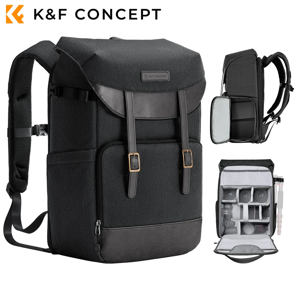 K&F CONCEPT Travel Hiking Outdoor Photography Bag Camera Backpack 25L Professional Waterproof Photography Backpack for SONY